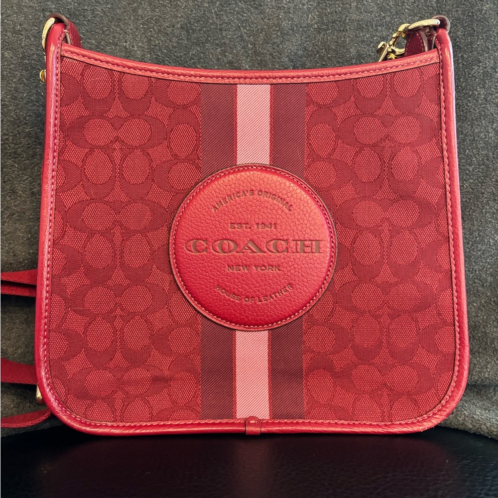 Red Coach crossbody/shoulder purse